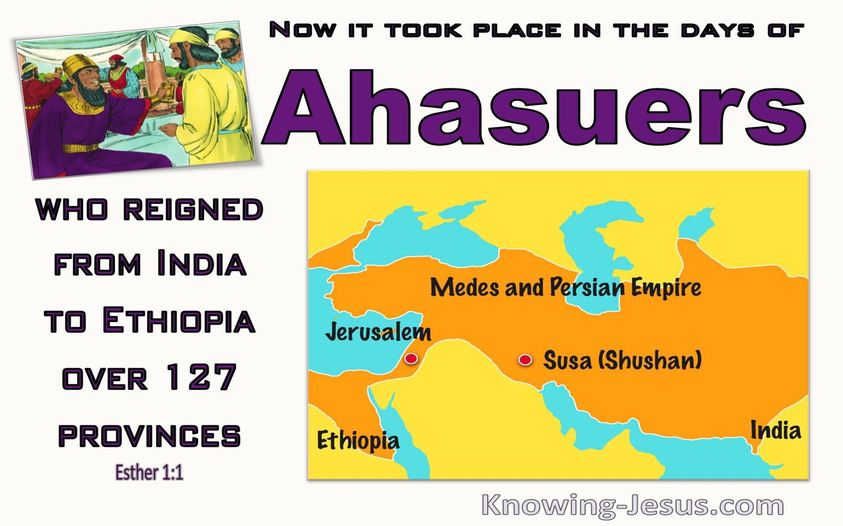 Esther 1:1 It Took Place In The Days Of Ahasuerus (purple) 